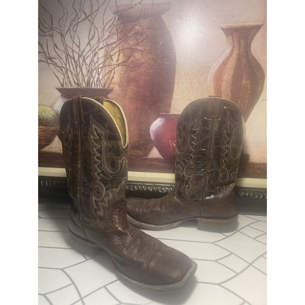CAVENDER'S Brown Leather Cowboy BOOTS Men’s Size 11 D